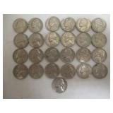 25) Nickels From 1941-1964