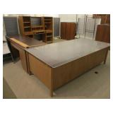 Large Custom Made Desk with Protector