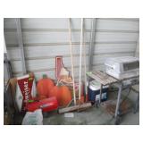 Reddy Heater, Budweiser Signs, Cooler, Rakes