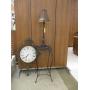 Clock, Lamp, Stand