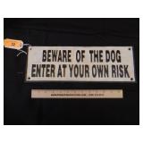 Beware of the Dog Cast Iron Sign