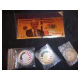 Trump Coins and Foil Bill