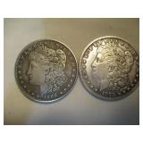 2) Morgan Silver Dollars
