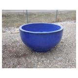 1) Blue Vietnamese Terracotta Glazed Pot