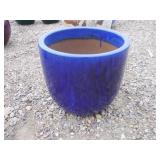 1) Blue Vietnamese Terracotta Glazed Pot