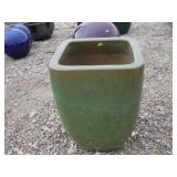 1) Green Vietnamese Terracotta Glazed Pot