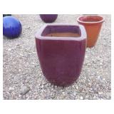 1) Purple Vietnamese Terracotta Glazed Pot