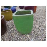 1) Light Green Vietnamese Terracotta Glazed Pot