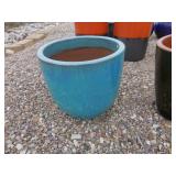 1) Light Blue Vietnamese Terracotta Glazed Pot
