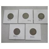 5) V Nickels