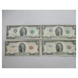 4) $2 Bills