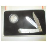 Pocket Knife, Liberty Half Dollar