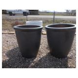 2) Grey Vietnamese Glazed Pots