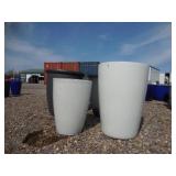 2) White Vietnamese Glazed Pots