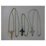 3) Crucifix Necklaces (14K & Sterling Silver)