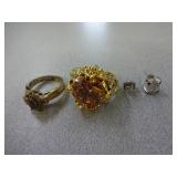 Womens Rings (6.25, 7.5)*, Stud Earrings