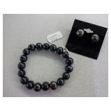 7" Pearl Bracelet with Earrings