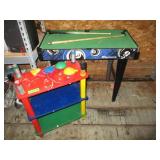 Childs Size Pool Table & Color Pencil Style Shelf