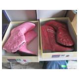 2) Pairs of Cowgirl Boots