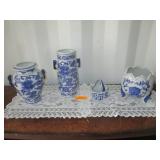 Blue and White Vases, Containers