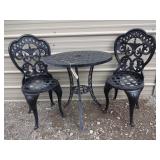 3 Piece Metal Black Bistro Set