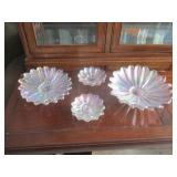 Iridescent Clear Carnival Glass Collection