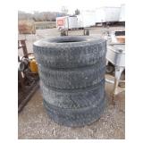 4) OHTSU 295/75R22.5 Radial Tires