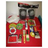 Paint Brushes, Paint Tape, Knee Pads