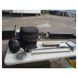 Helmet, Cooler, Golf Clubs and More