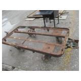 Old Metal Frame Railroad Yard Cart With Metal