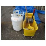 Propane Tank With Gauge, Mop Bucket