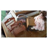 Doll, Doll Chairs, Desk, Bench