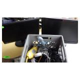 Monitors, Joystick, Headphones, Cables