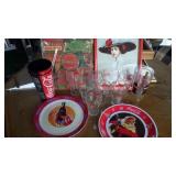 Coca-Cola Plates, Tin Tray, Placemats, Glassware