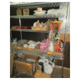 Contents of Shelves: Dishware, Figurines, Sink,