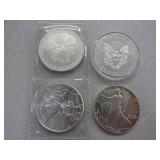 4) 1oz. Fine Silver Walking Liberty Dollars