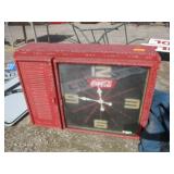 Metal Coca-Cola Clock With Shelves