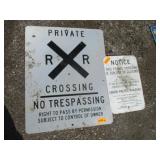 2) Railroad Crossing Signs