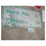 North Pole / Fairbanks Road Sign, Washington