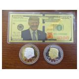 President Trump 99.9 24k Gold Flake Note,