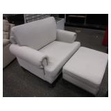 Cushioned Chair, Ottoman with Storage Area