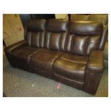 Brown Reclining Sofa