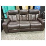 Brown Reclining Sofa *Some Damage