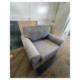 Grey Cloth Living Room Chair