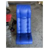 Blue Vinyl Childs Banana Chair