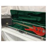 Ibanez 4 String Bass Guitar with Hard Case and Amp