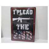 I Plead the 2nd Tin Sign
