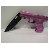 Ladies Choice Pink Gun Folder, 8" Stainless