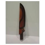 Fixed Blade Knife, Wood Handle, Sheath