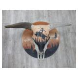 Painted Skull By Lyle Plentywounds